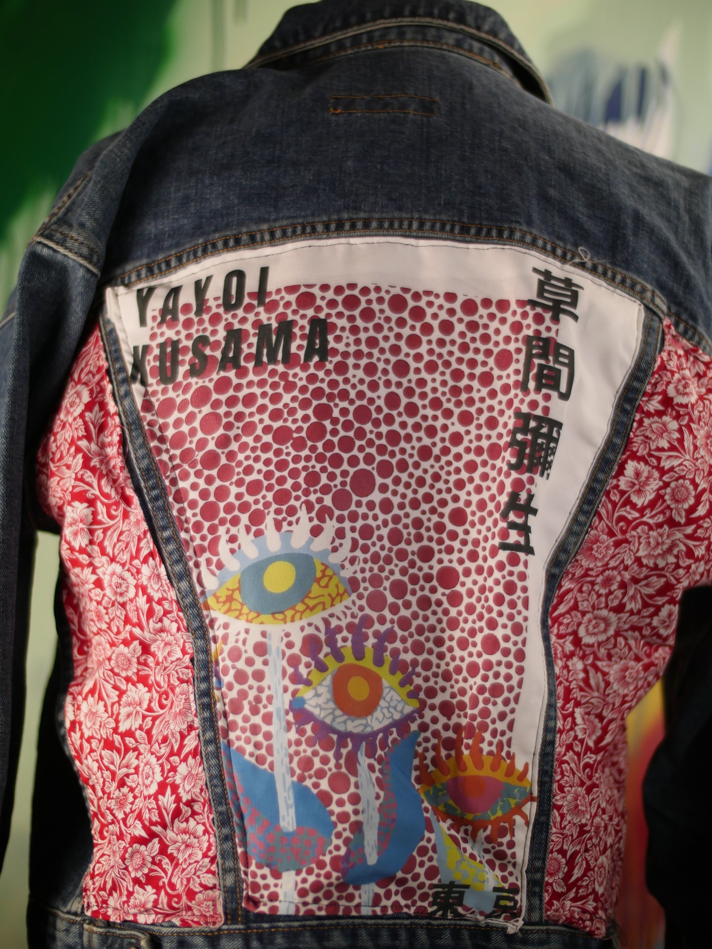 Yayoi kusama with rose border jacket