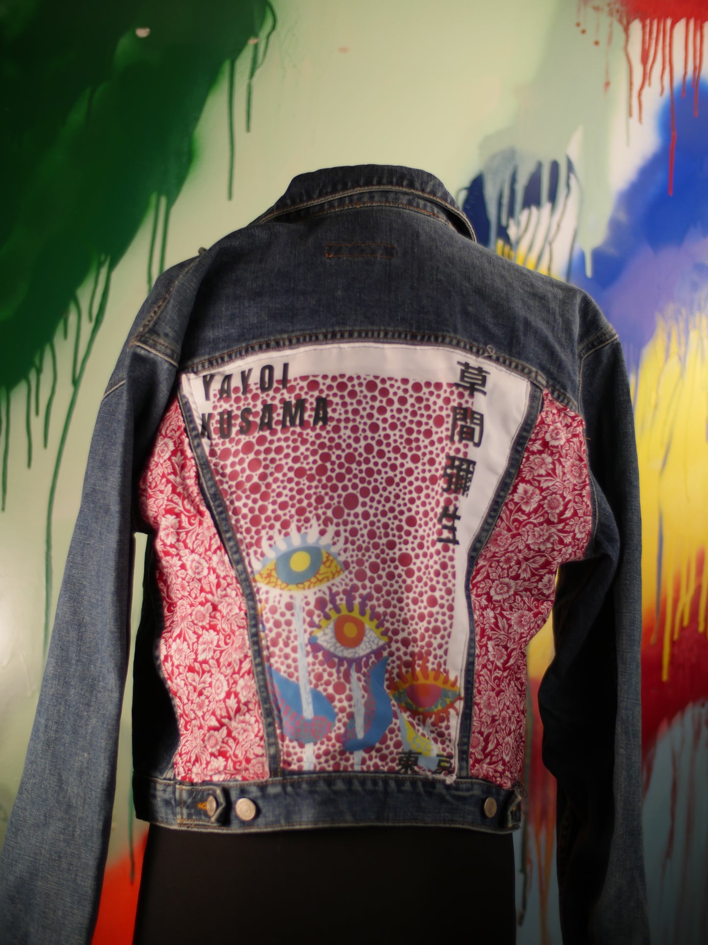 Yayoi kusama with rose border jacket