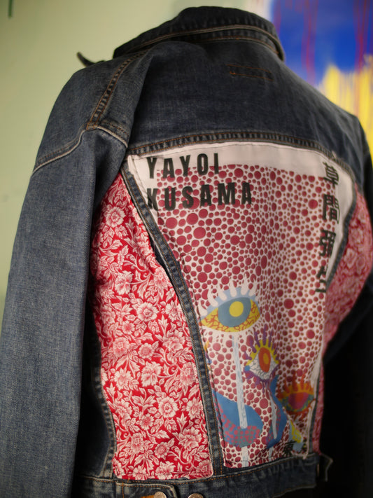 Yayoi kusama with rose border jacket