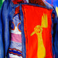 Zeta Fusion Denim Jacket – Latin American Art Meets African Wax Print