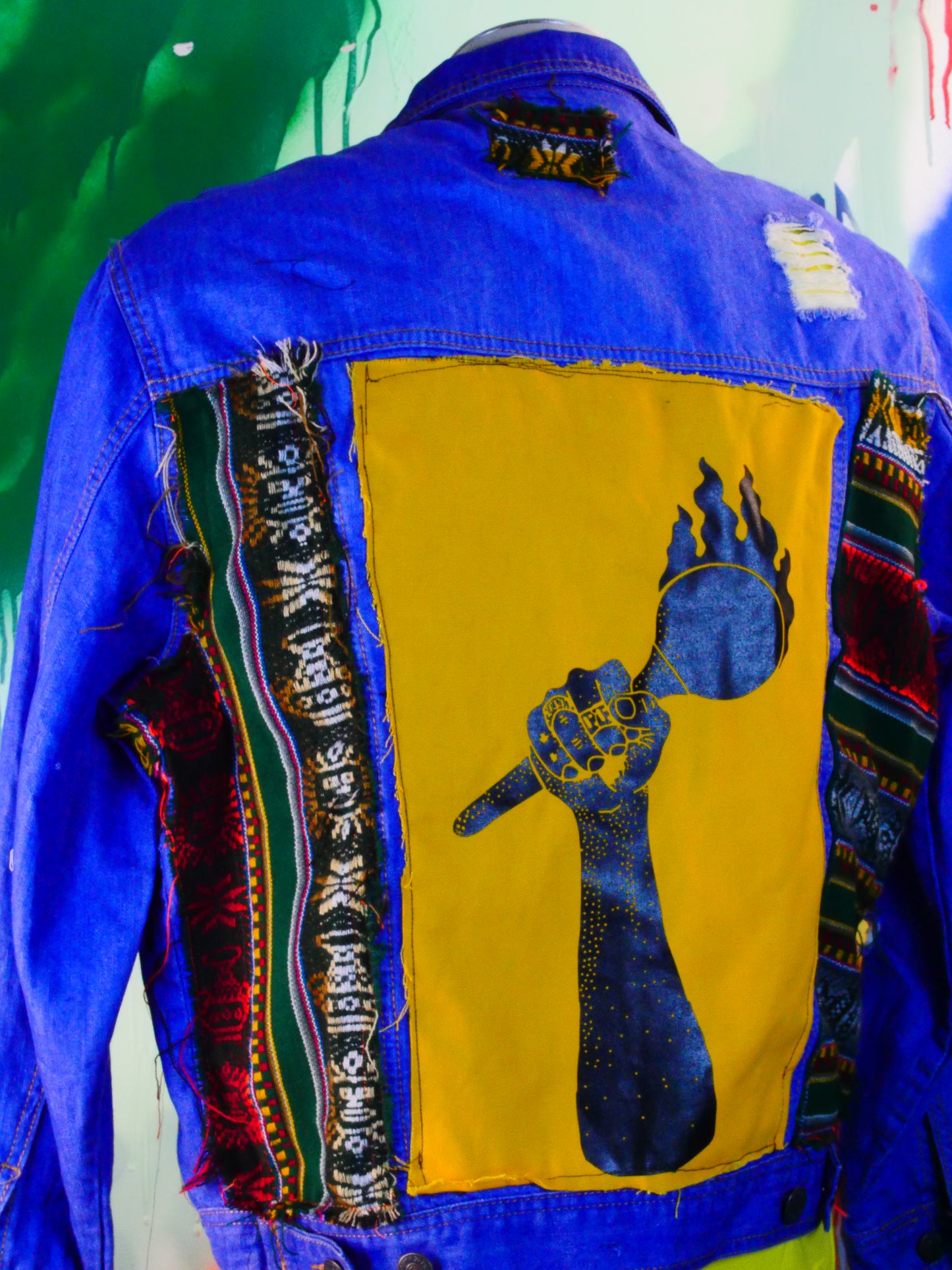 Zeta jacket with Bolivian fabric