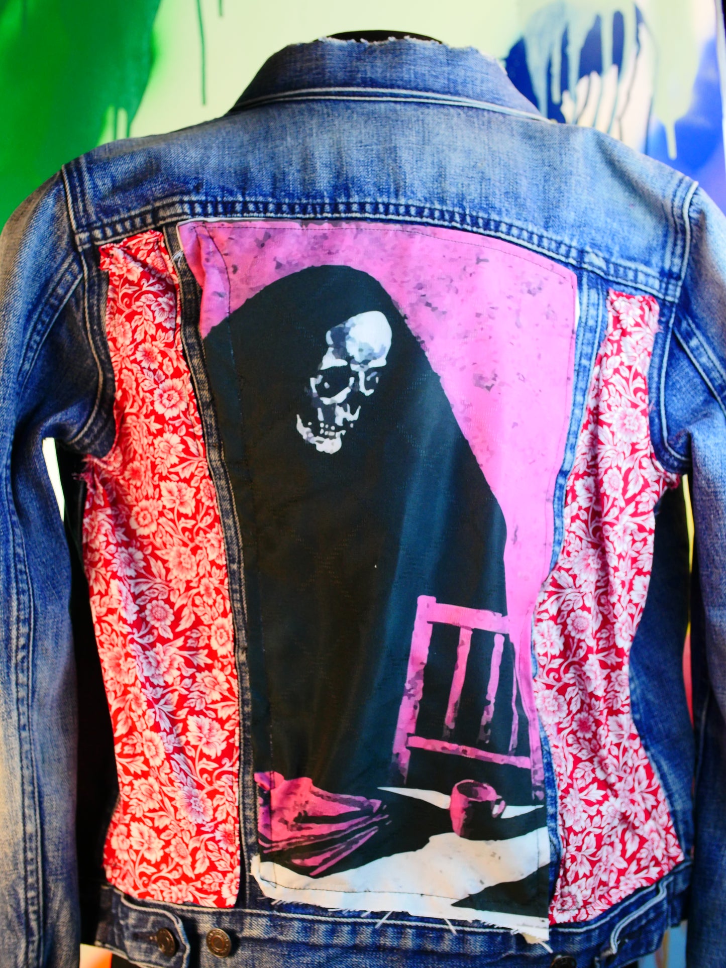 Skull bordered with roses