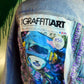 Graffiti jacket with border patches