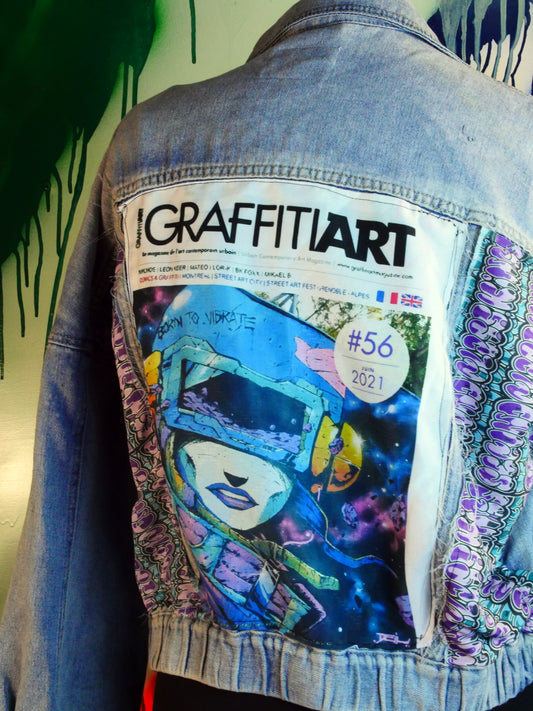 Graffiti jacket with border patches